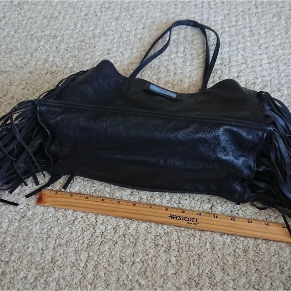 Prada Glace Calf Black Etiquette Fringe Leather tote bag - Picture 6 of 16